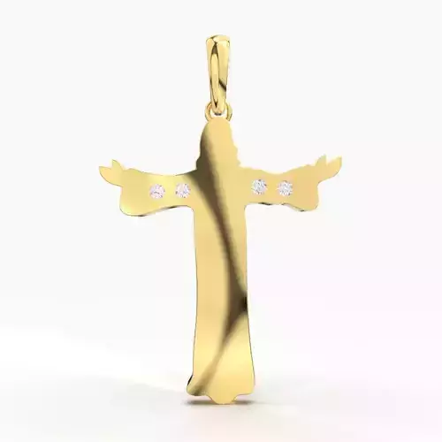 JESUS CROSS DIAMOND PENDANT