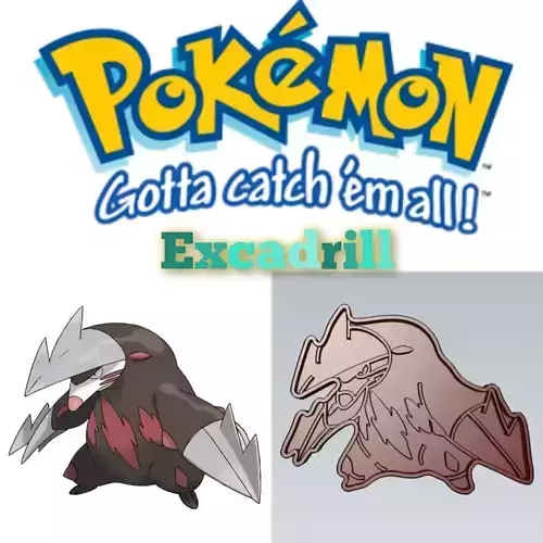 Amazing Pokemon Excadrill Cookie Cutter Stamp Cake Decorating 
