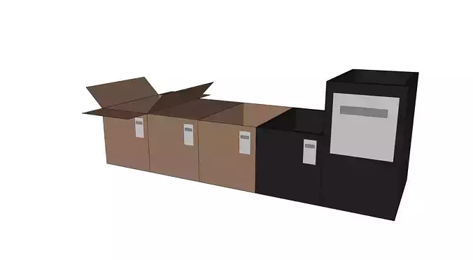 15 BOX AND METAL CONTAINER JOINED ITEMS