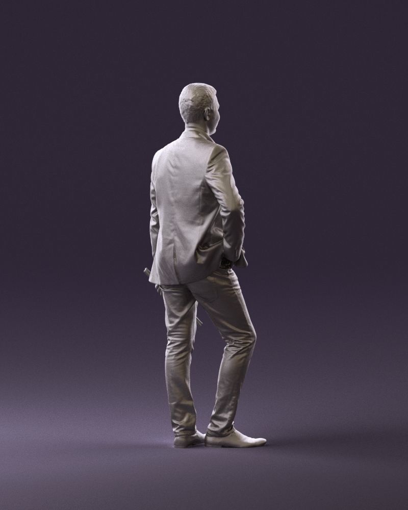 Man in suit top with drum sticks 0888 3D model_17