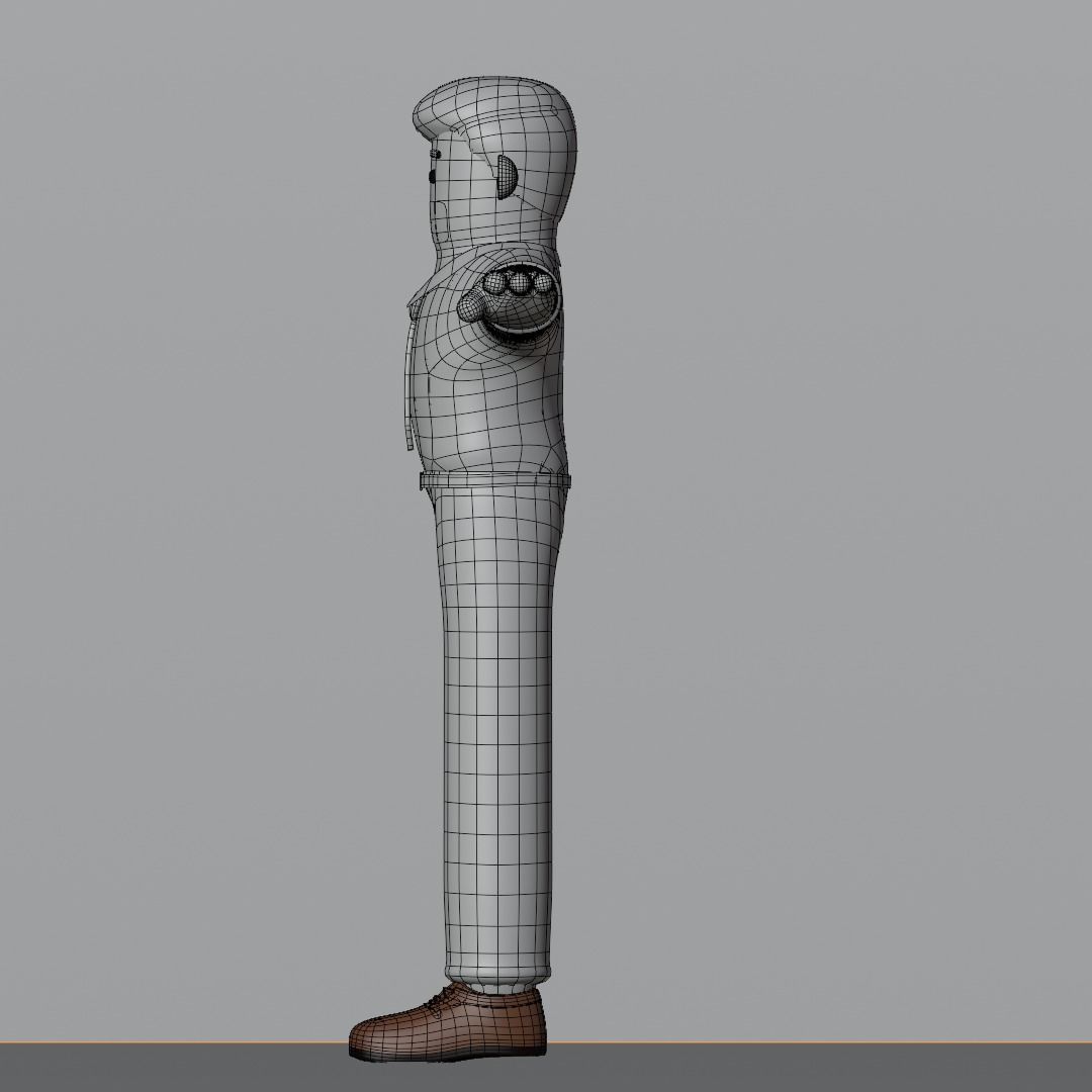 Minimal Office Man Cartoon Character 3D model_21