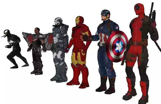 Set 10 Super Hero Characters 