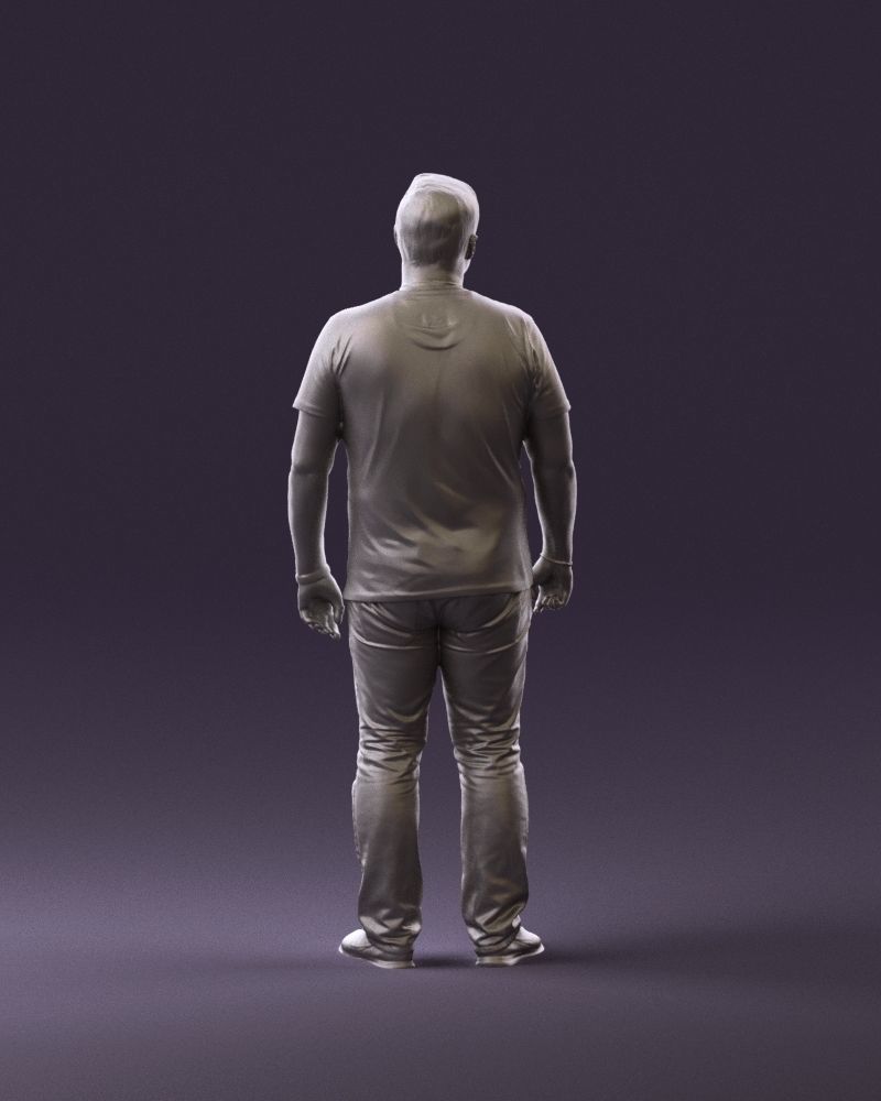 Man in white shirt be unstopable 0877 3D model_18
