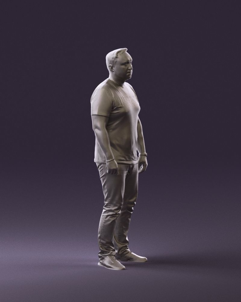 Man in white shirt be unstopable 0877 3D model_15