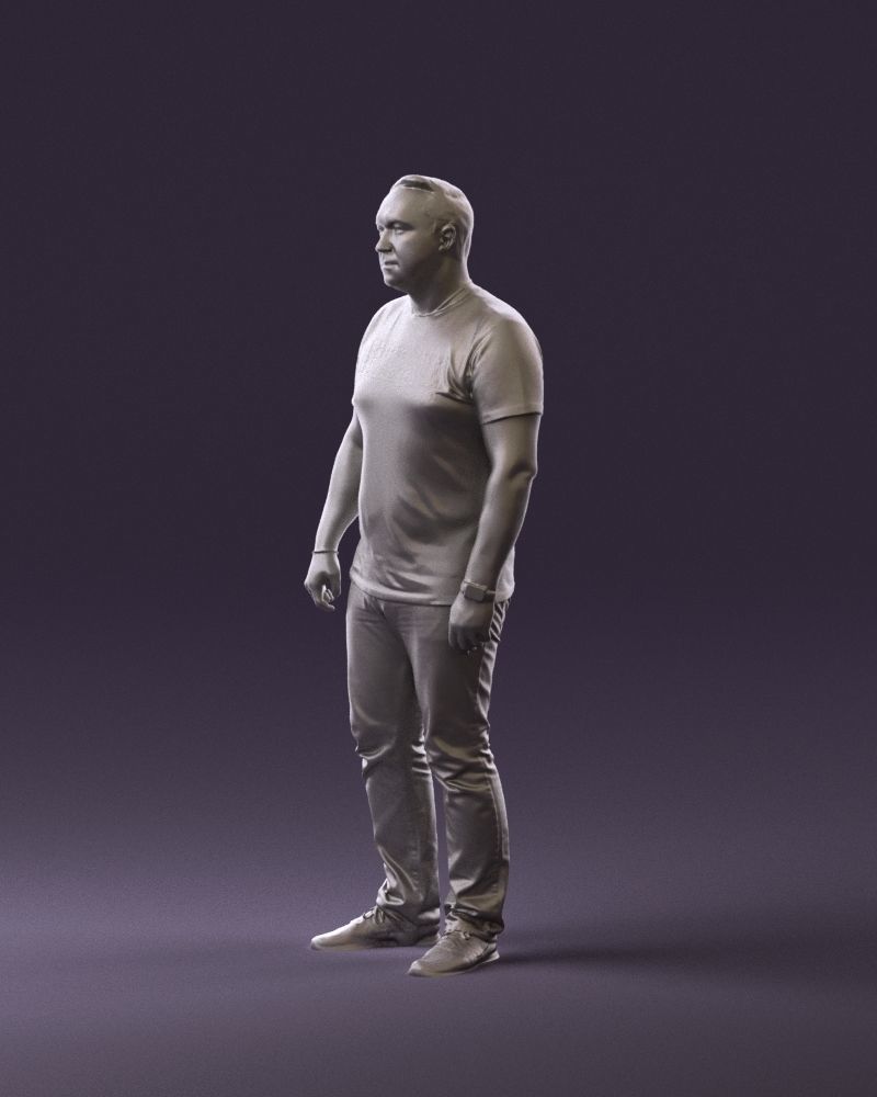 Man in white shirt be unstopable 0877 3D model_21
