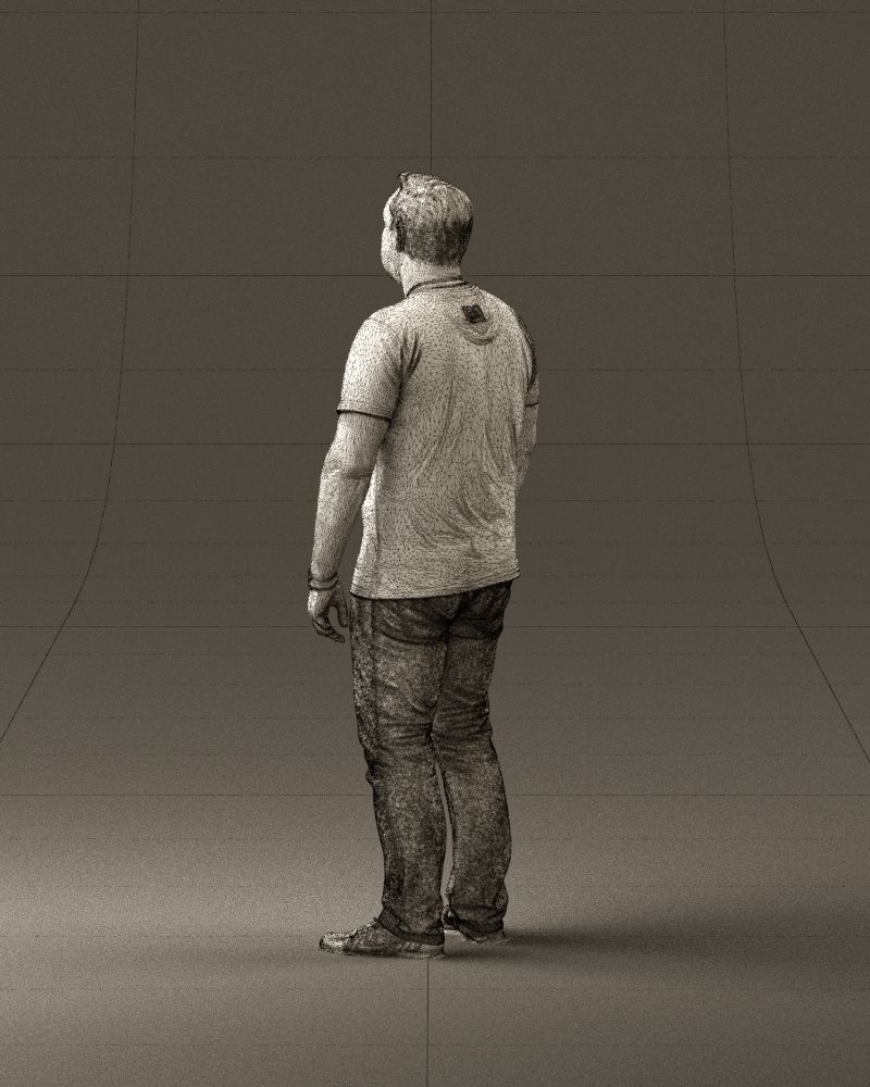 Man in white shirt be unstopable 0877 3D model_31