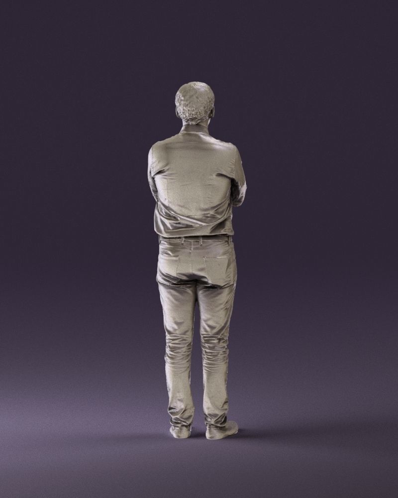 Man in white shirt close pose 0890 3D model_18