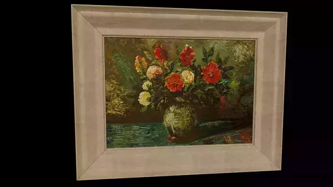 Flowers Oil Painting 3D model