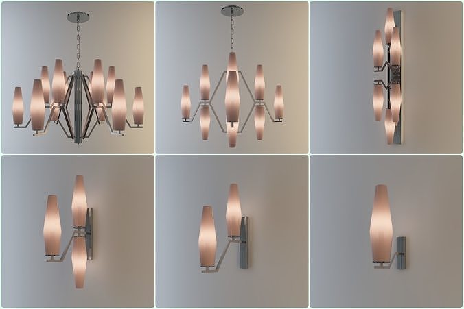 FRIDA PINK LIGHT collection 3D Model 3D model