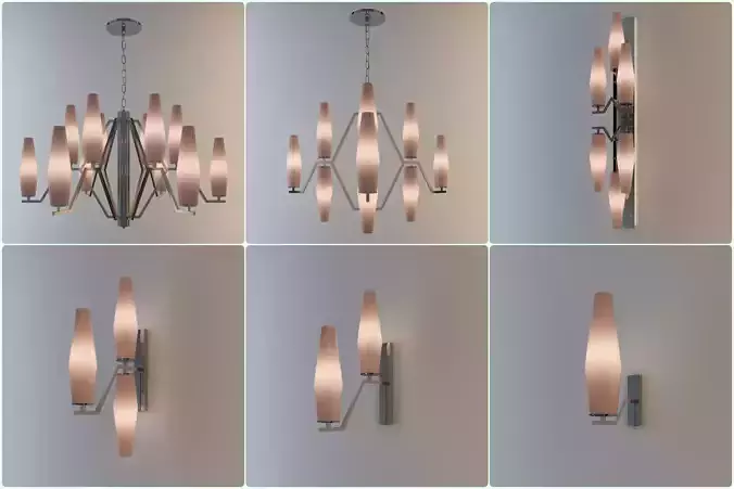 FRIDA PINK LIGHT collection 3D Model 3D model