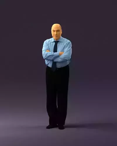 Serious man in age in office suit 0899