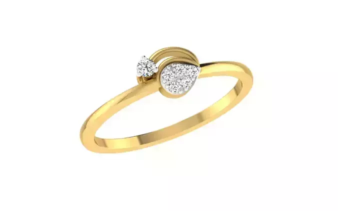 Women light weight ring 3dm stl render detail