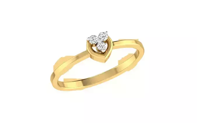 Women light weight ring 3dm stl render detail