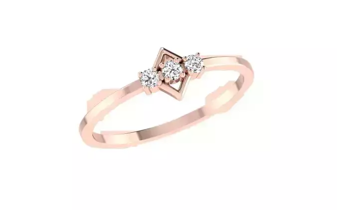 Women light weight ring 3dm stl render detail