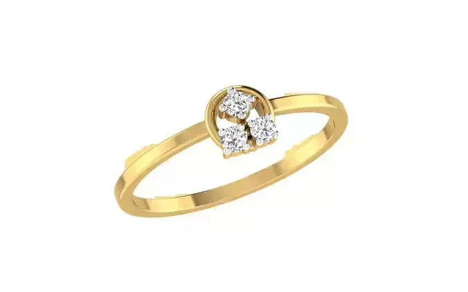 Women light weight ring 3dm stl render detail