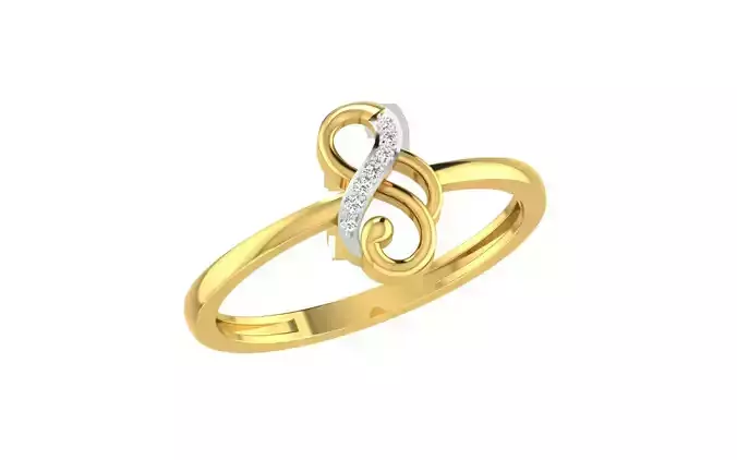 Women light weight ring 3dm stl render detail