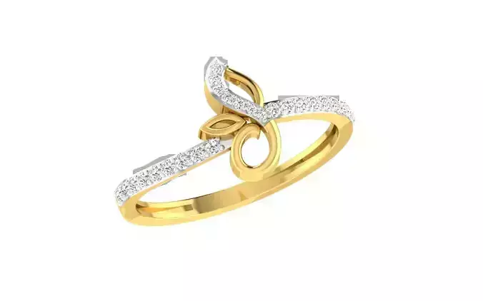 Women light weight ring 3dm stl render detail