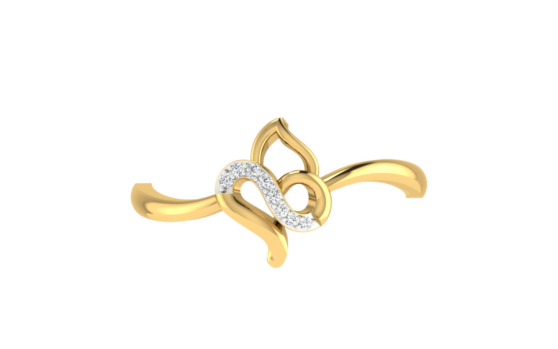 Women light weight ring 3dm stl render detail 3D print model_8