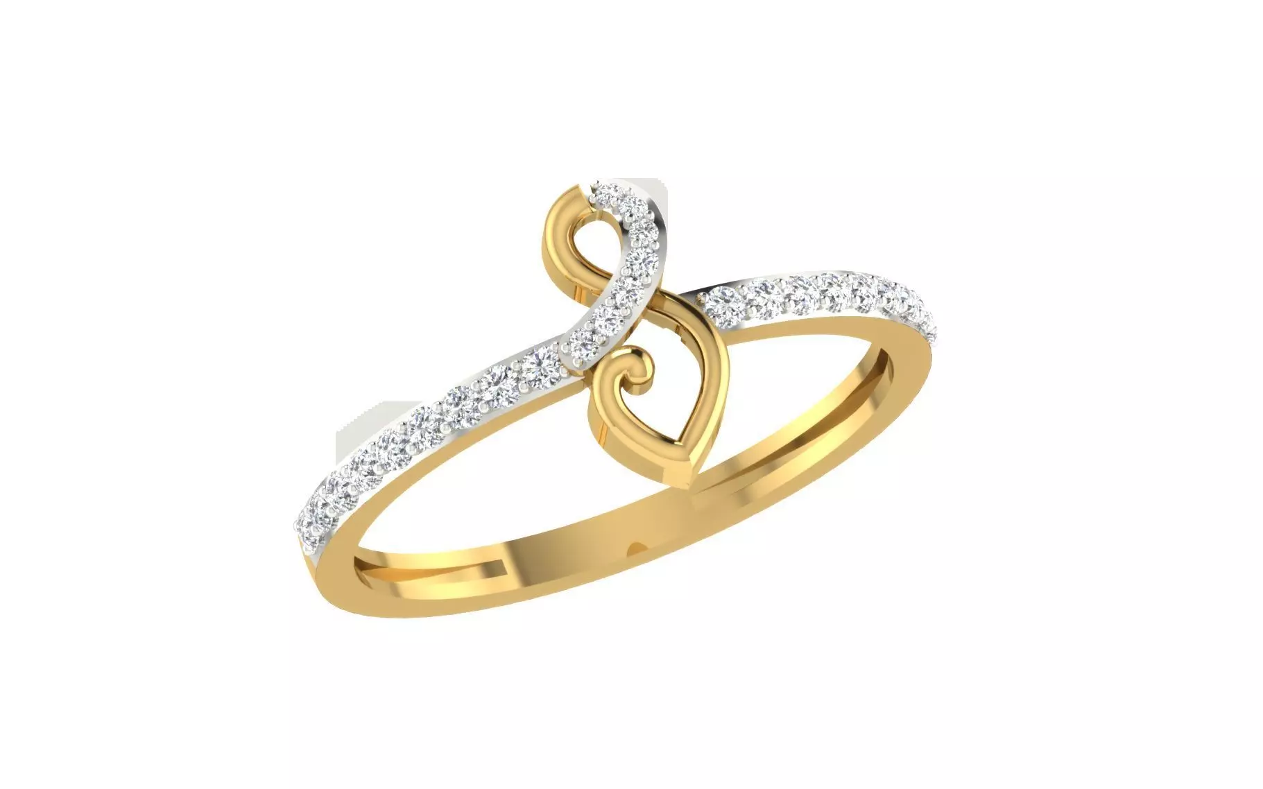 Women light weight ring 3dm stl render detail 3D print model_0