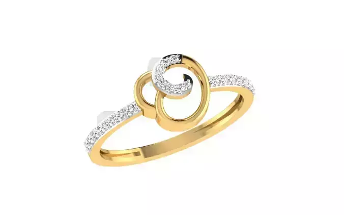 Women light weight ring 3dm stl render detail