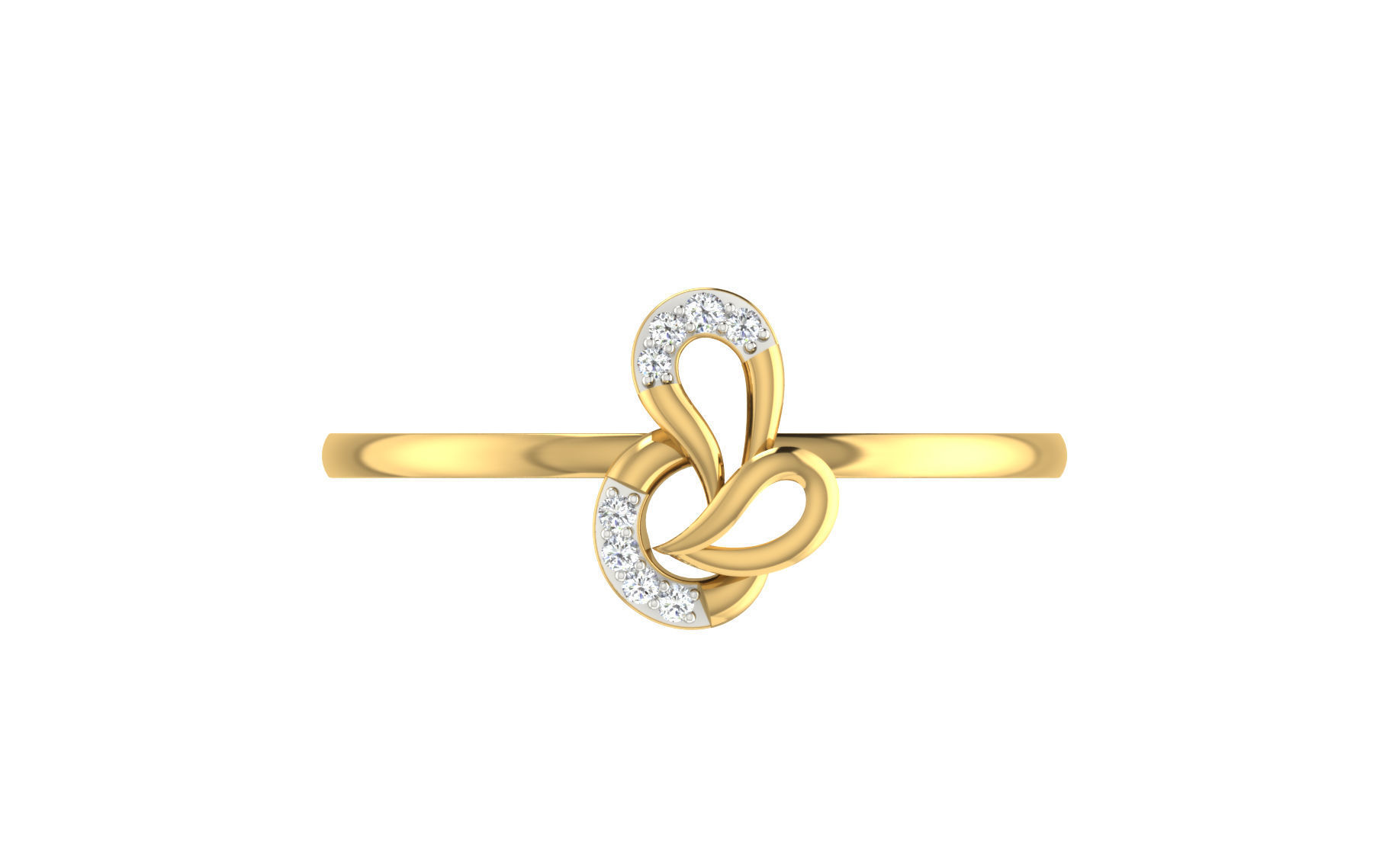 Women light weight ring 3dm stl render 3D print model_8