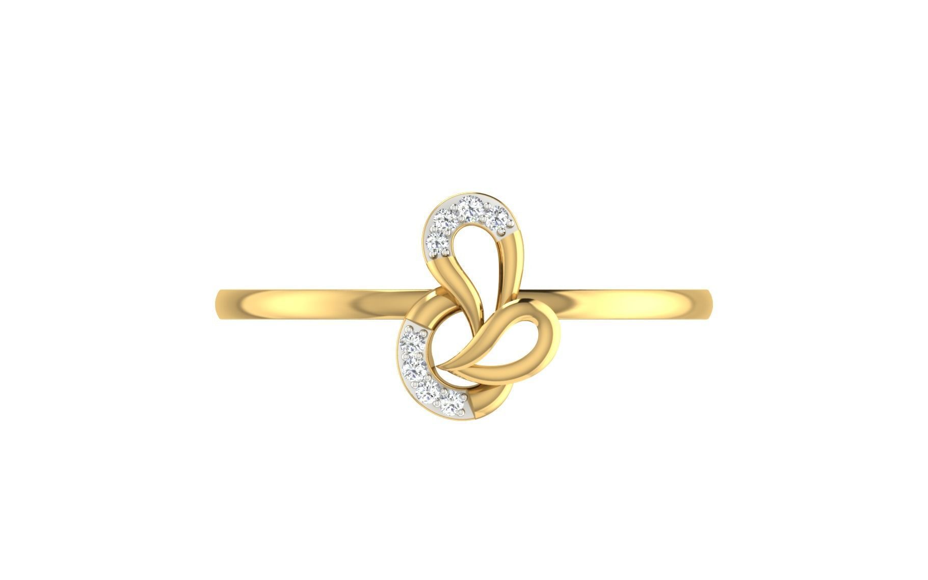 Women light weight ring 3dm stl render 3D print model_7