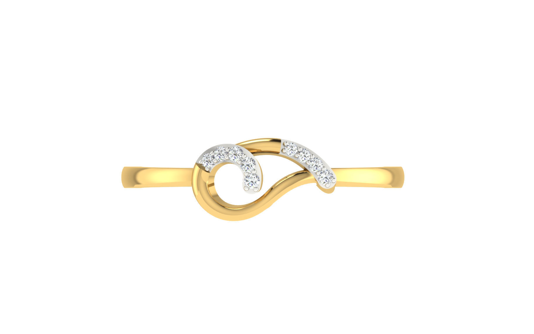 Women light weight ring 3dm stl render 3D print model_8