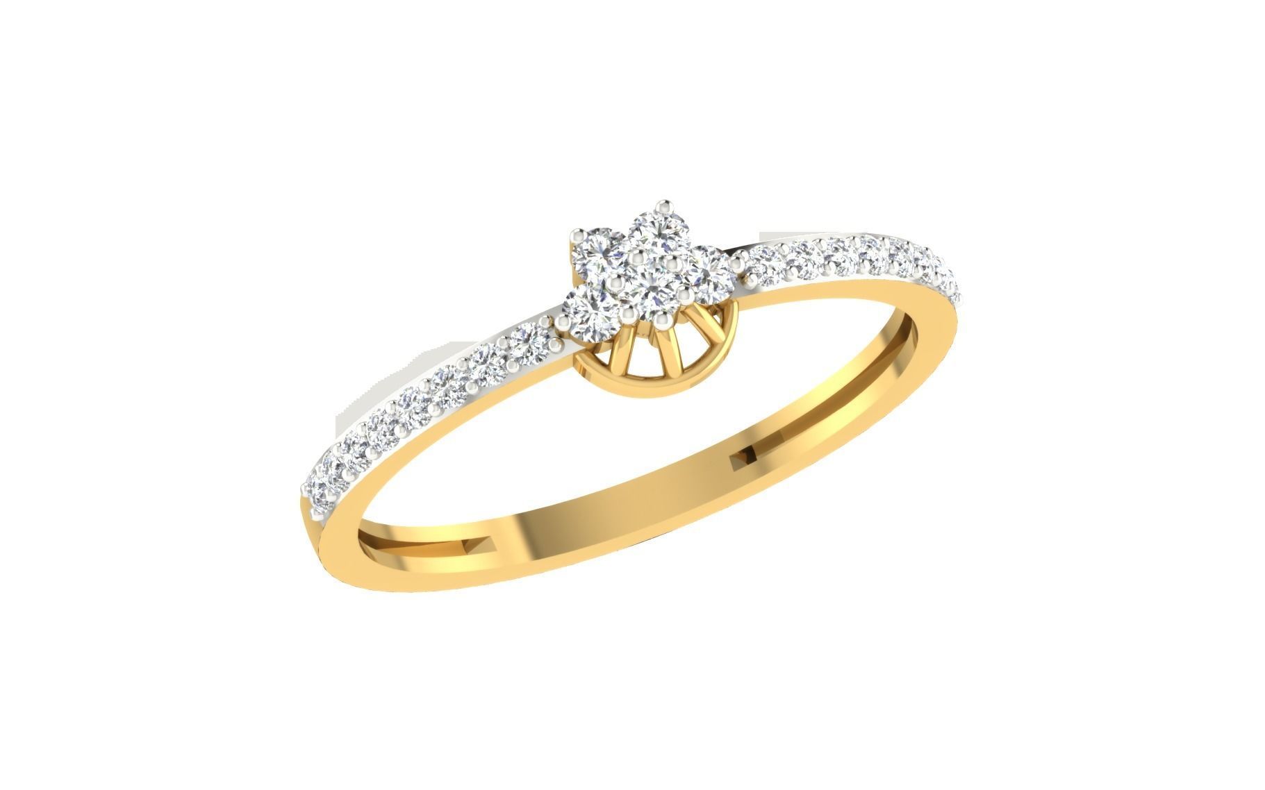 Women light weight ring 3dm stl render 3D print model_1