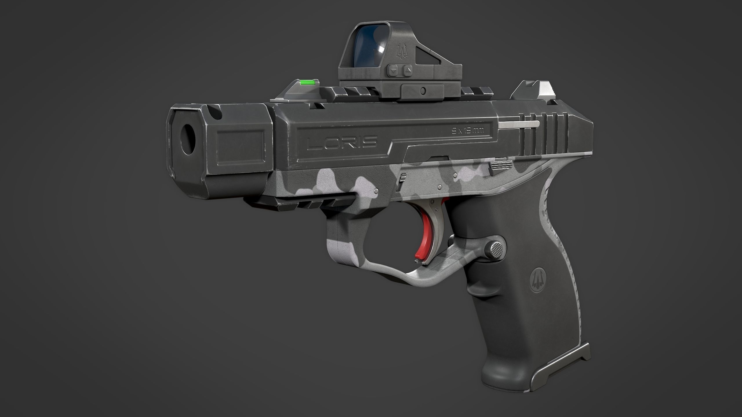 Loris Tactical Pistol WK Low-poly 3D model_21