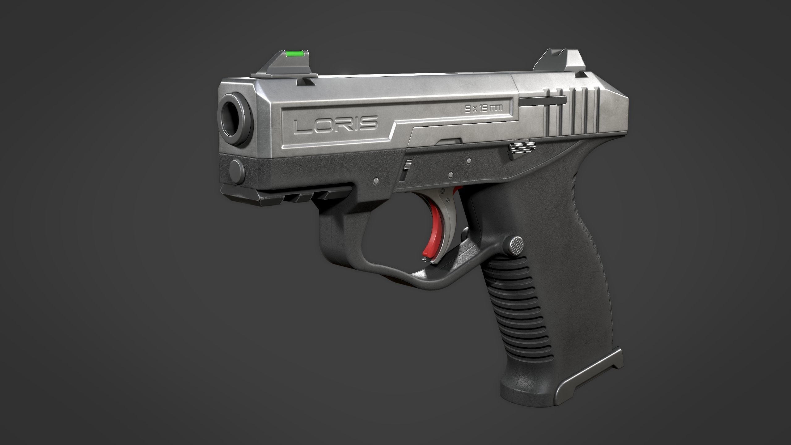 Loris Tactical Pistol WK Low-poly 3D model_4
