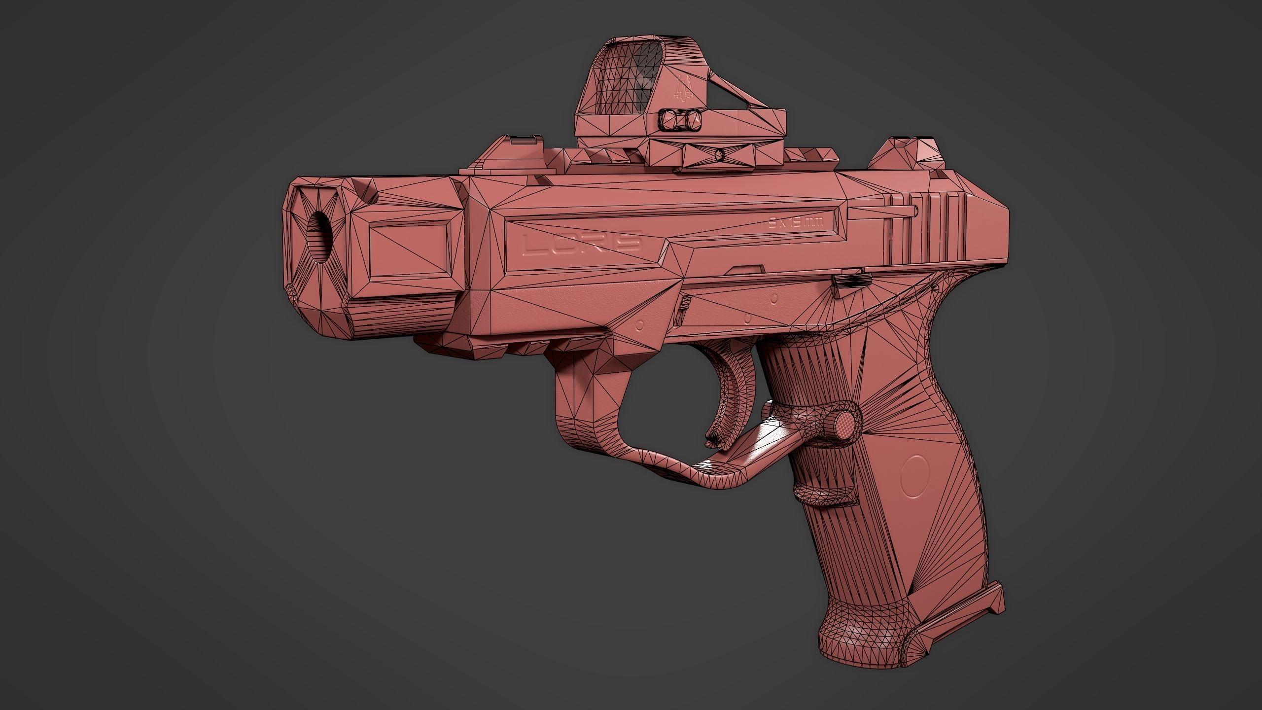 Loris Tactical Pistol WK Low-poly 3D model_22