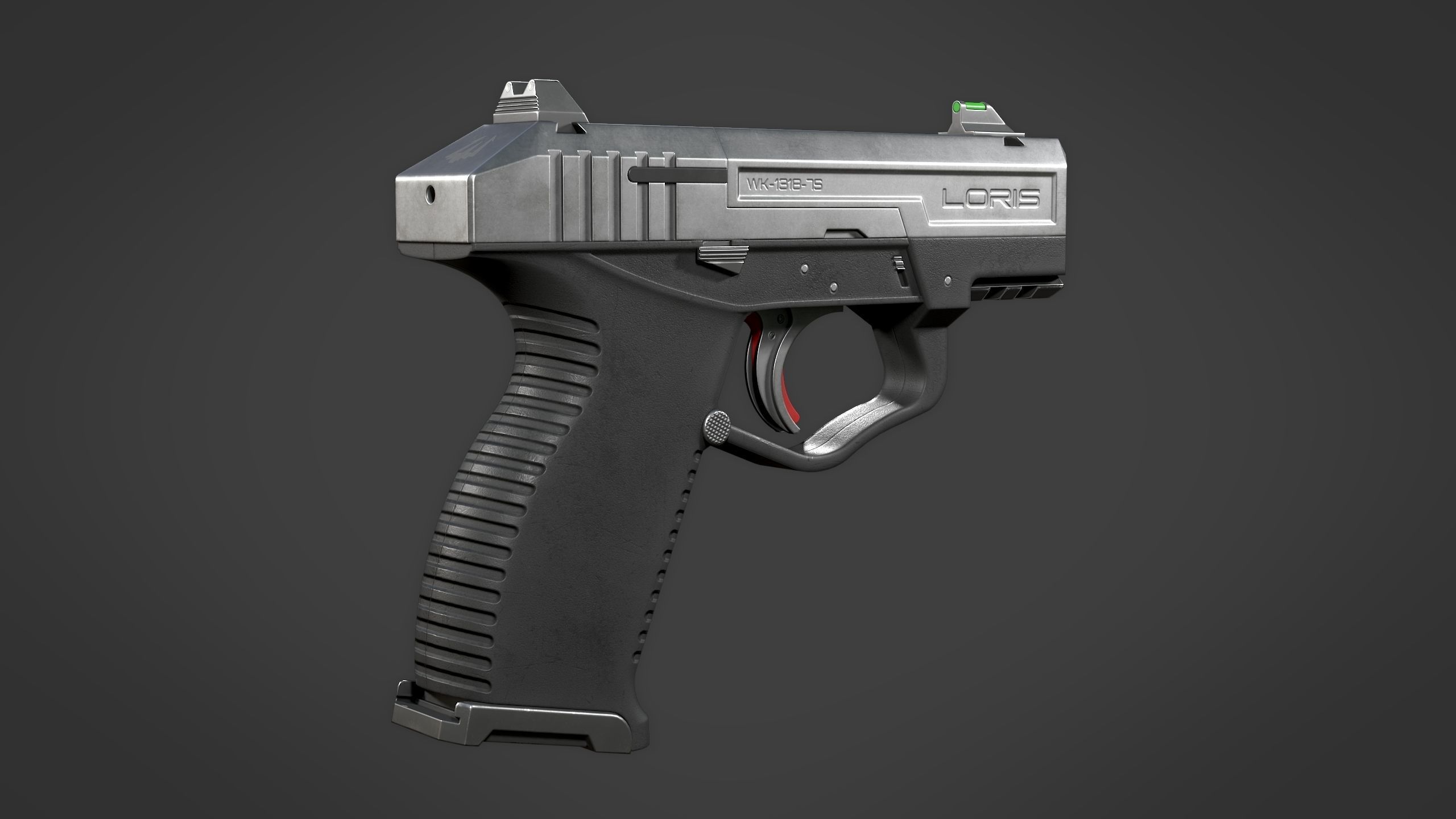 Loris Tactical Pistol WK Low-poly 3D model_7