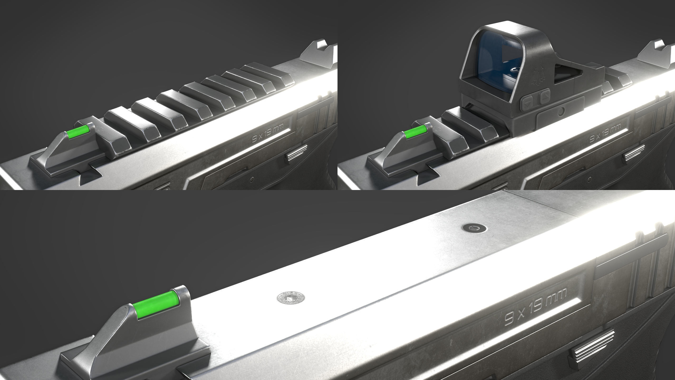 Loris Tactical Pistol WK Low-poly 3D model_16