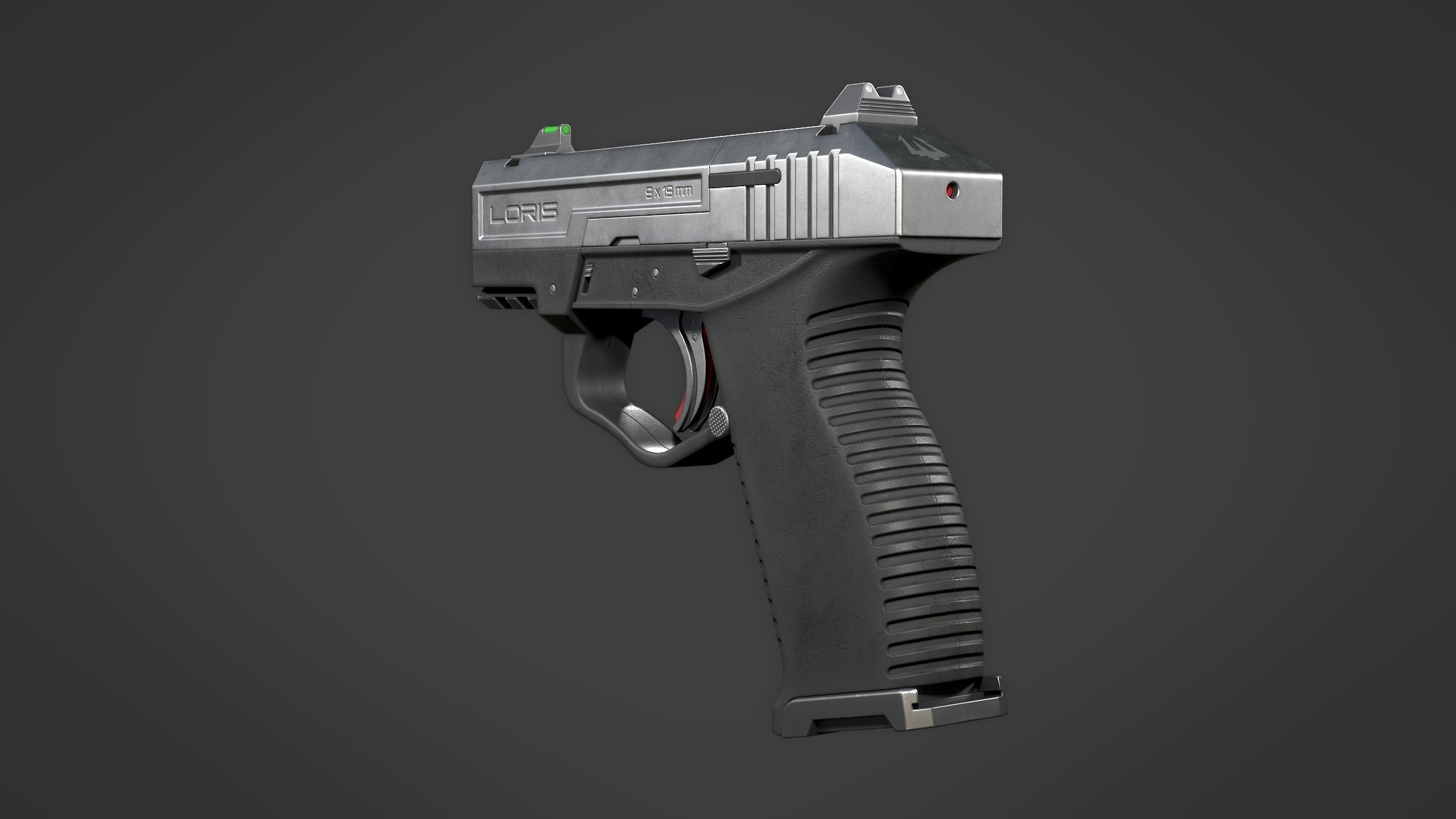 Loris Tactical Pistol WK Low-poly 3D model_6
