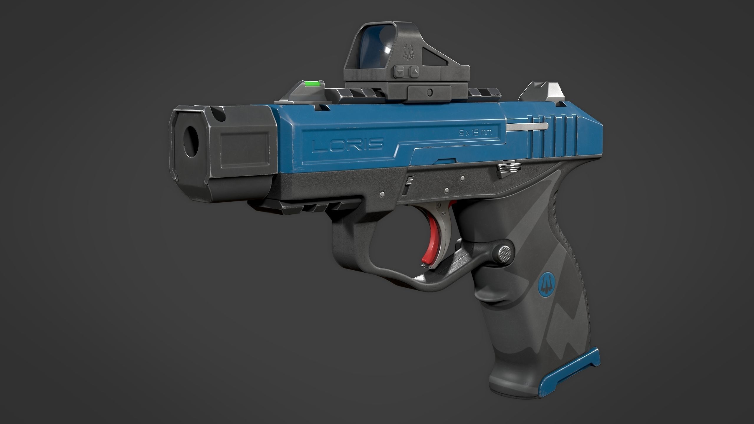 Loris Tactical Pistol WK Low-poly 3D model_20
