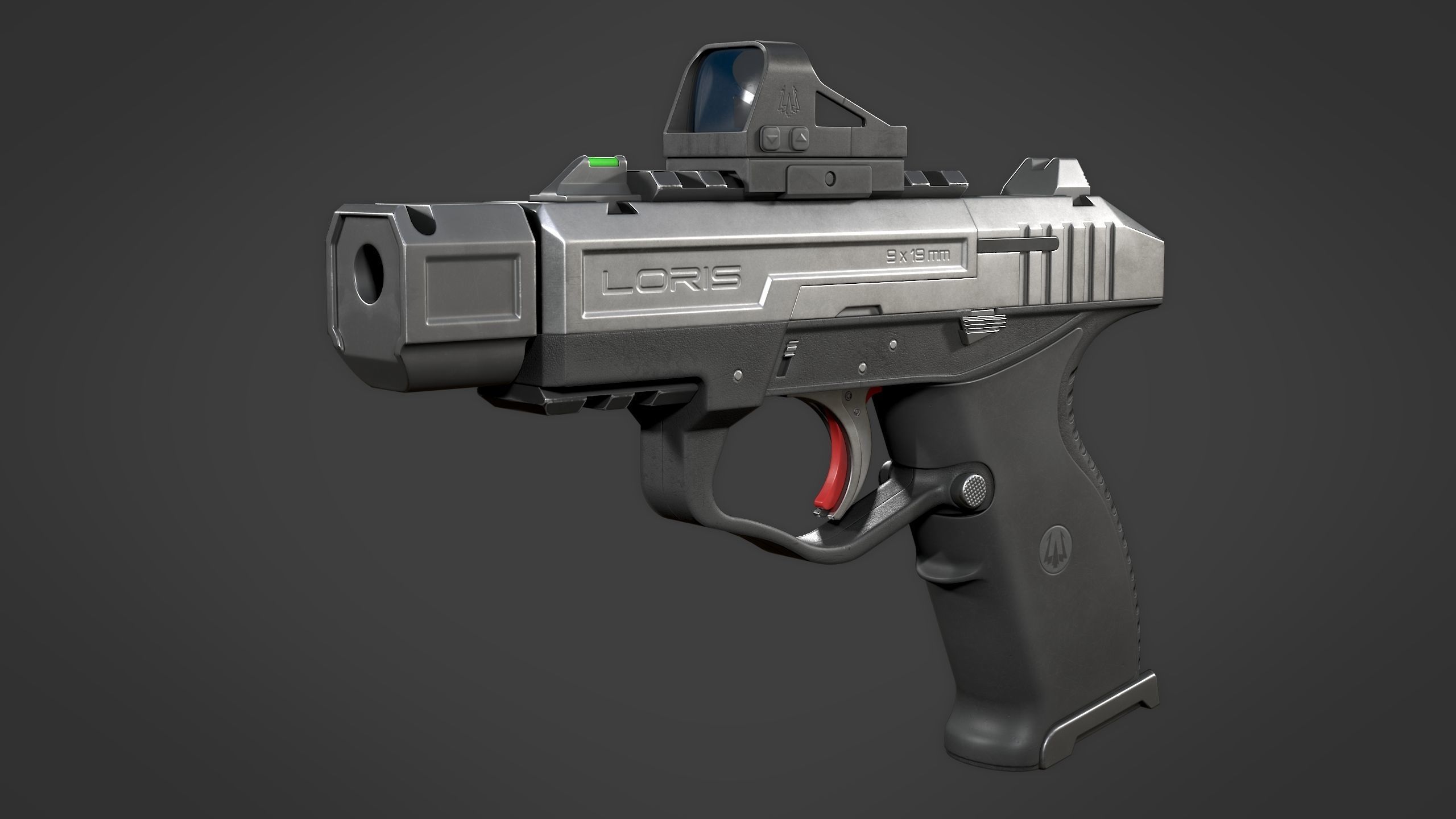 Loris Tactical Pistol WK Low-poly 3D model_17
