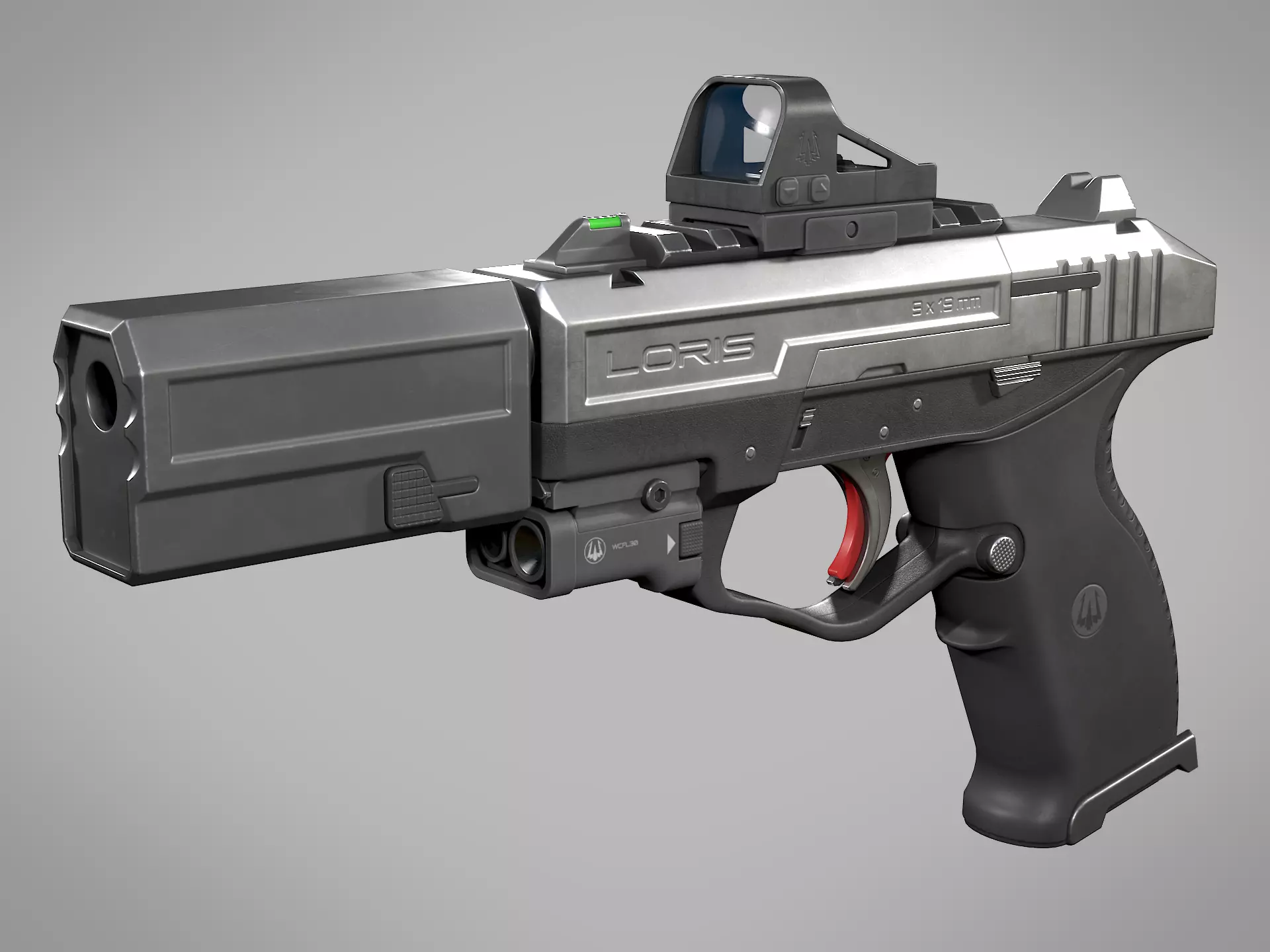 Loris Tactical Pistol WK Low-poly 3D model_0