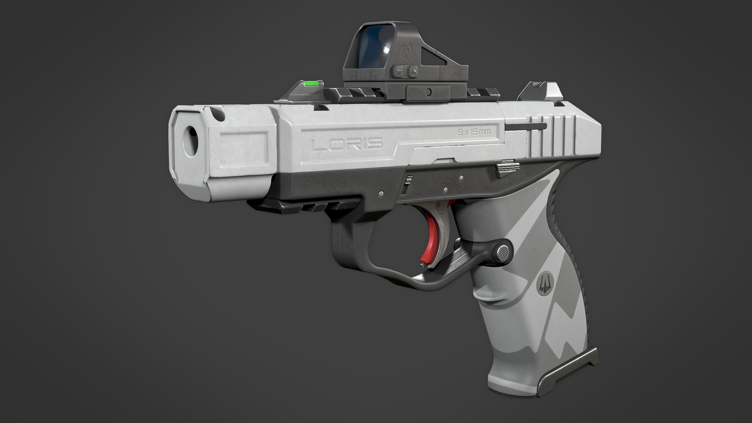 Loris Tactical Pistol WK Low-poly 3D model_18