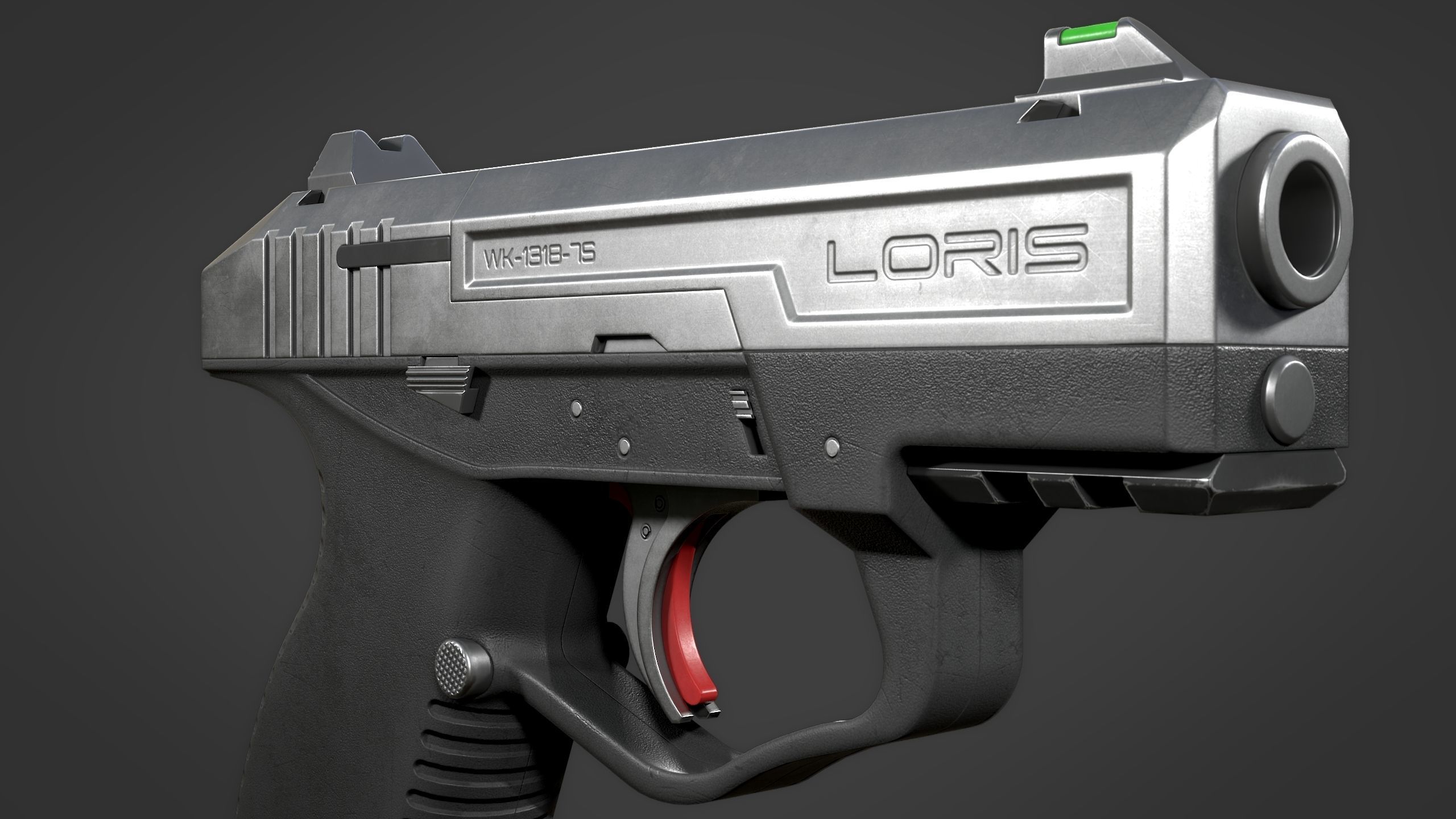 Loris Tactical Pistol WK Low-poly 3D model_10