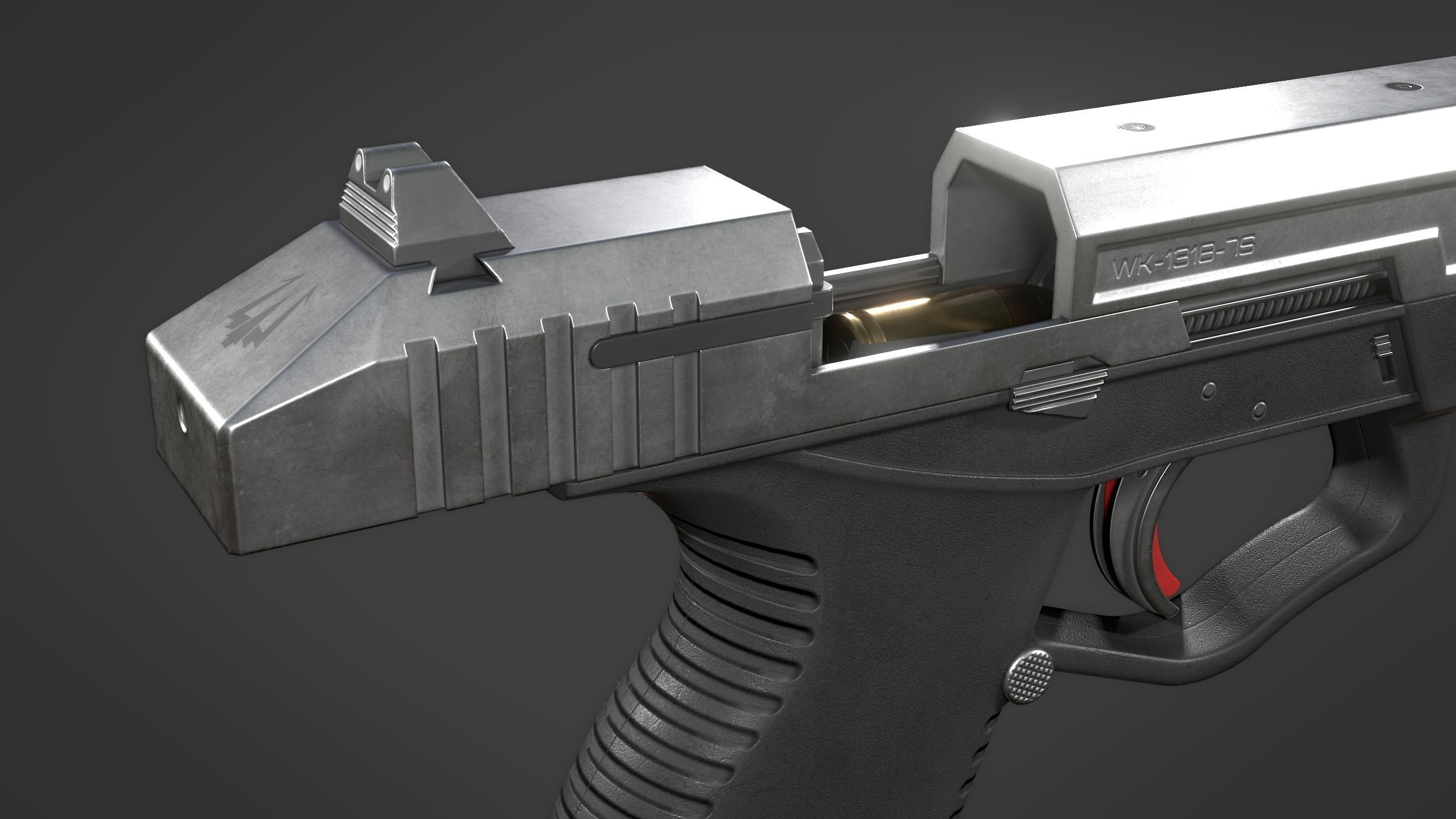 Loris Tactical Pistol WK Low-poly 3D model_11