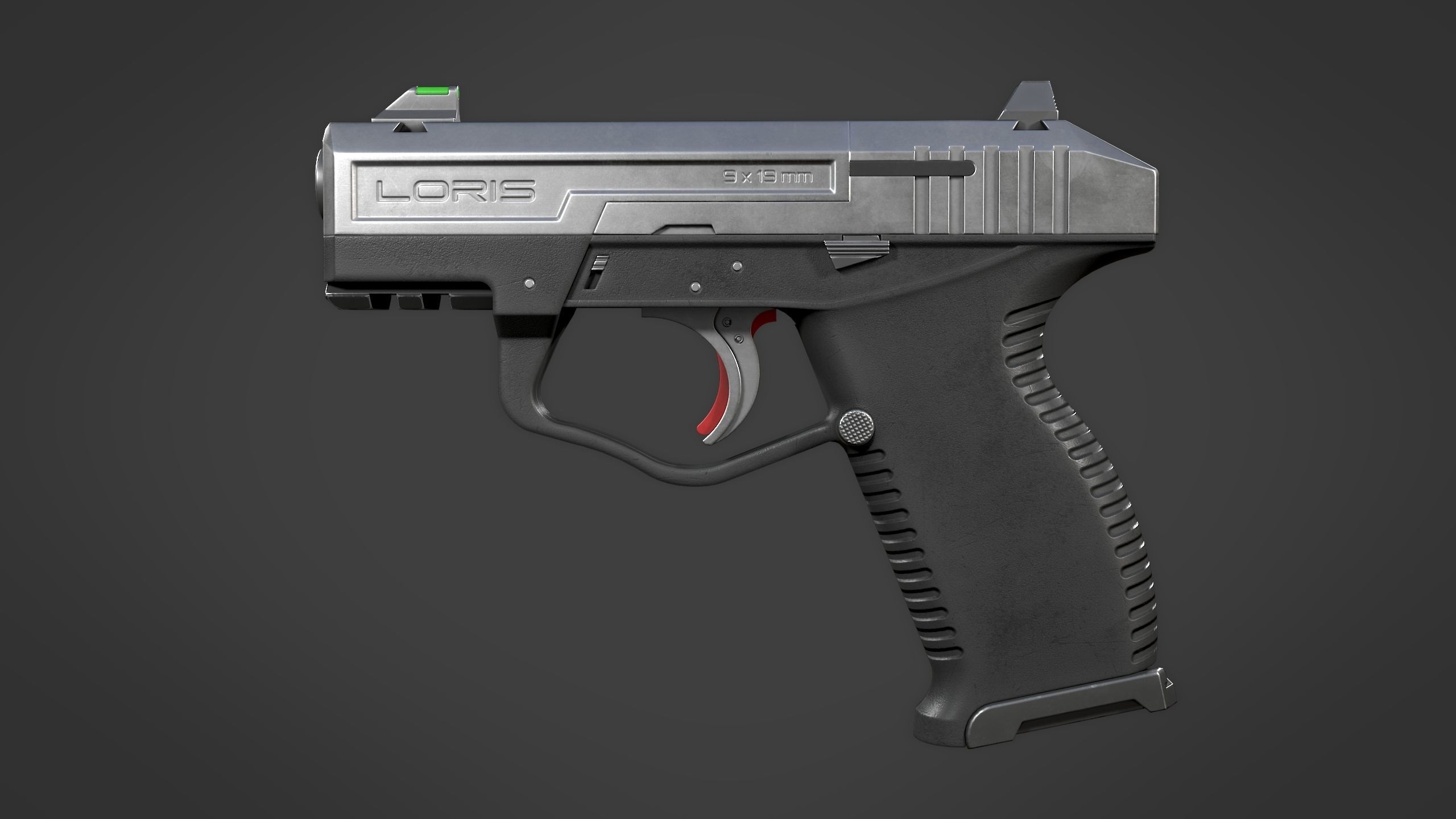 Loris Tactical Pistol WK Low-poly 3D model_5