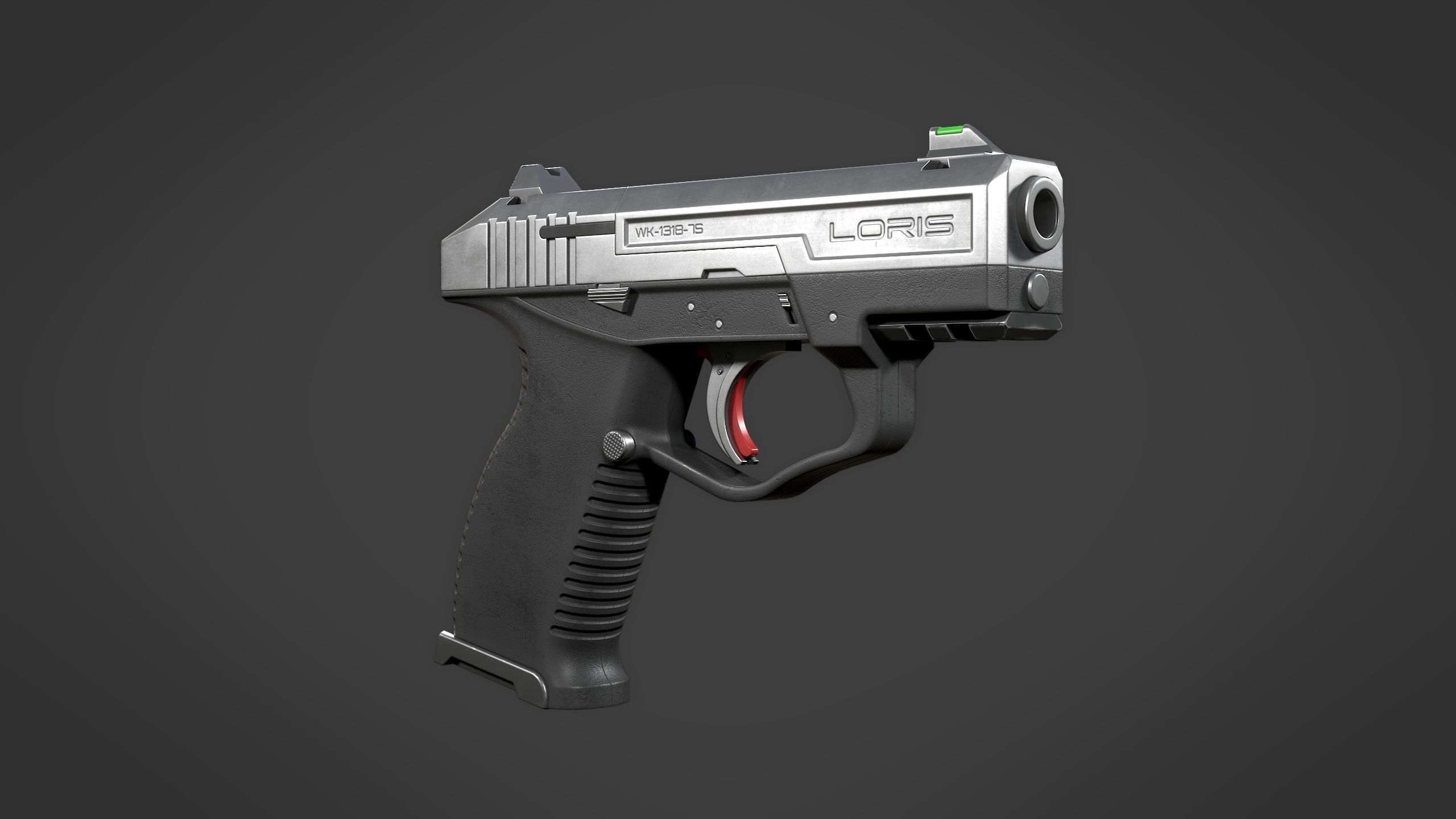 Loris Tactical Pistol WK Low-poly 3D model_8