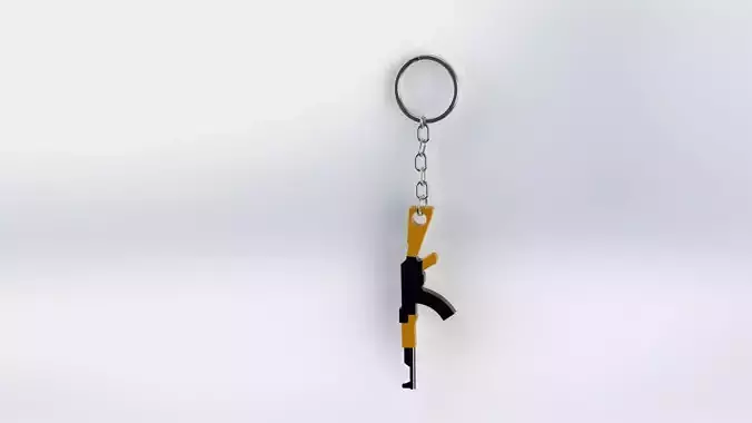 Keychain AK47 3D print model