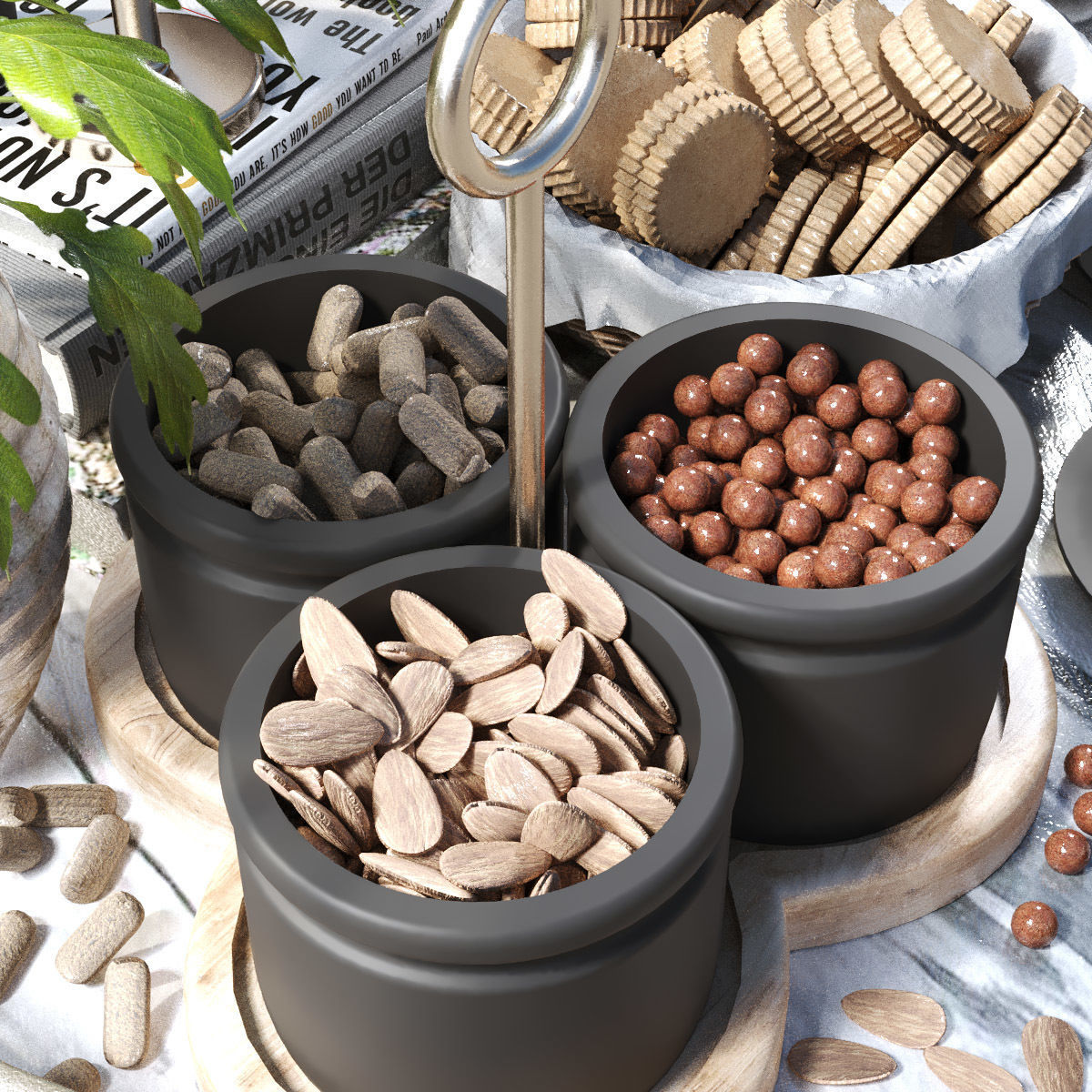 breakfast set 028 Low-poly 3D model_6