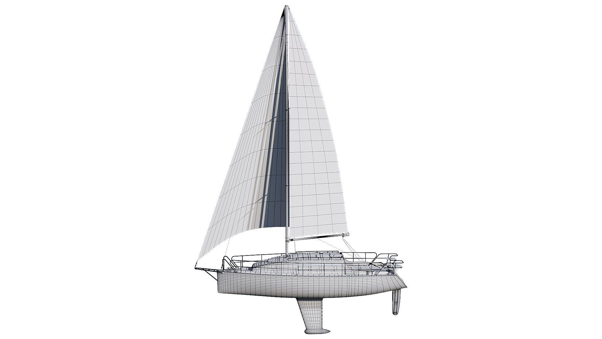 Sailing yacht 3D model_15