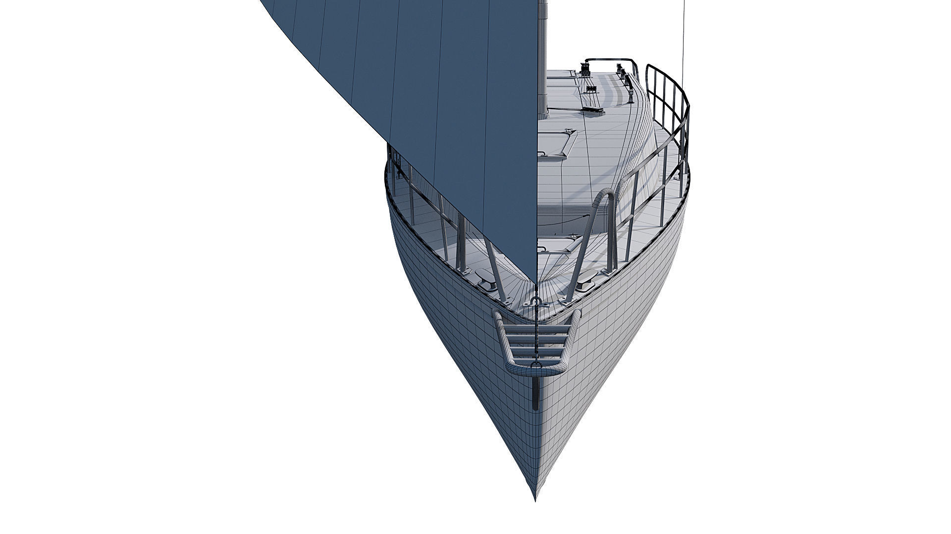 Sailing yacht 3D model_28