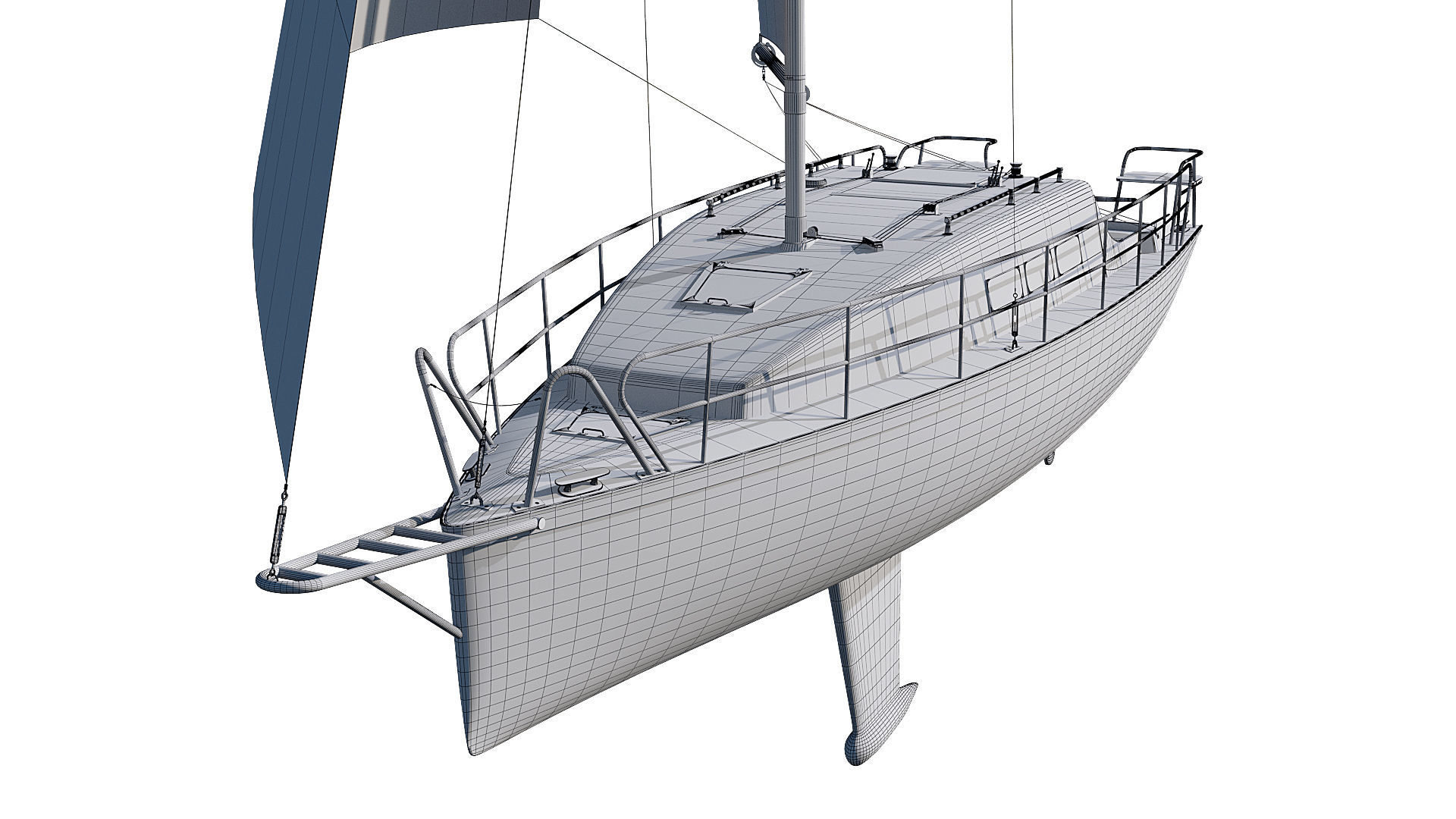 Sailing yacht 3D model_27