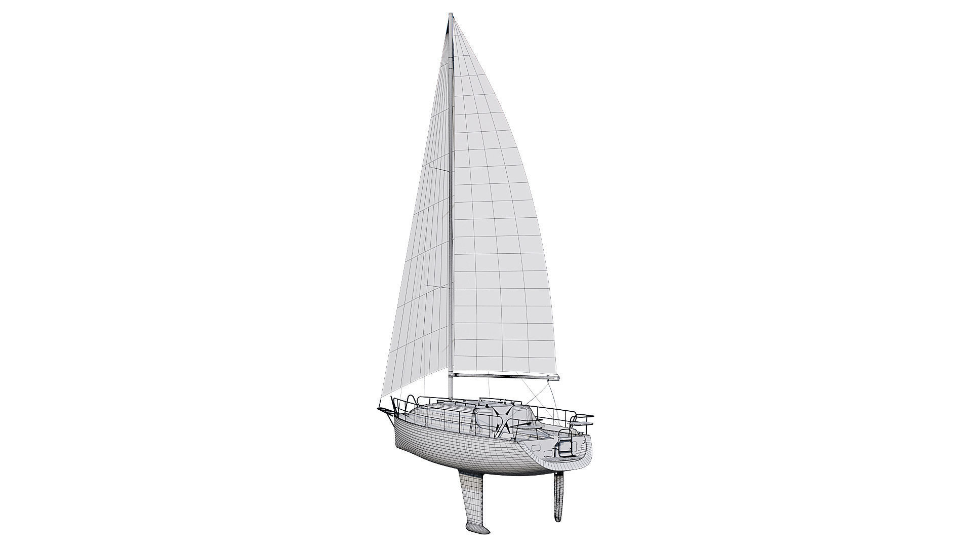 Sailing yacht 3D model_17