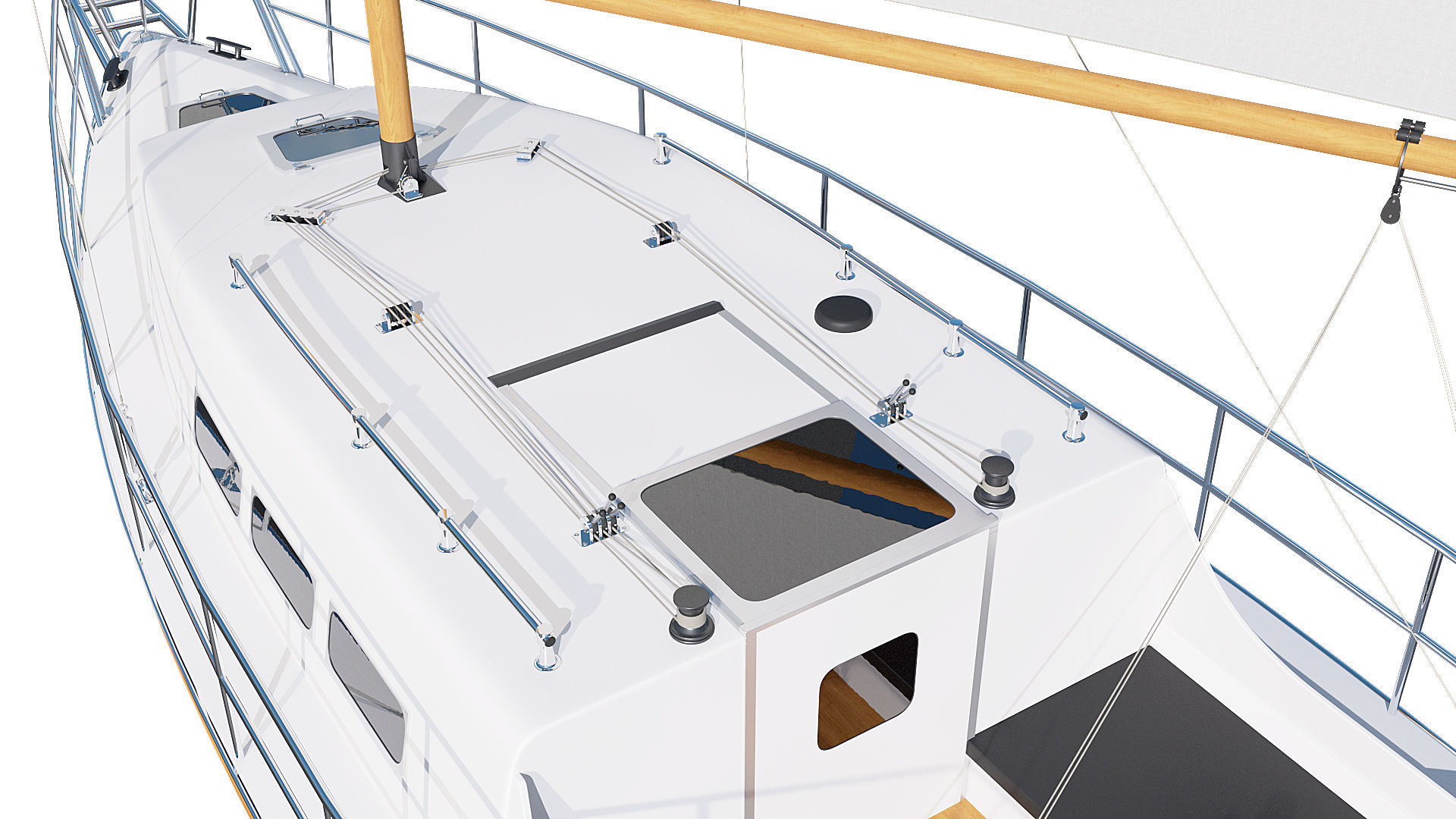 Sailing yacht 3D model_11