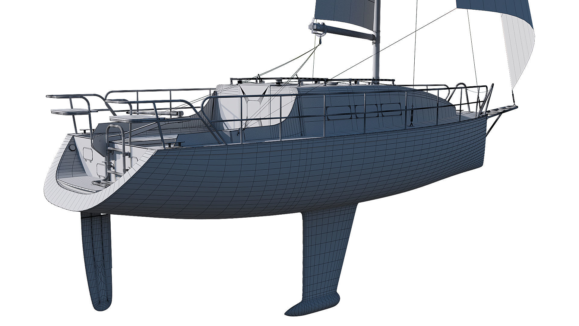 Sailing yacht 3D model_18